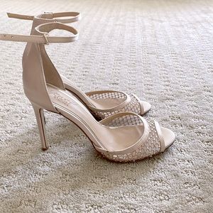 Badgley Mischka Sparkle Blush Heels